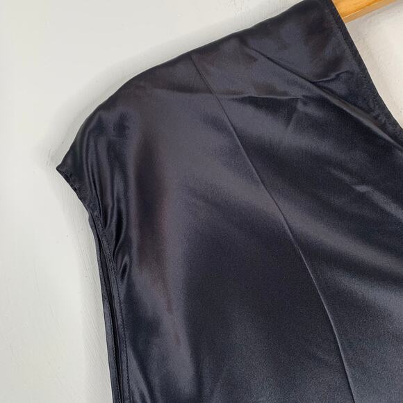 Helmut Lang Asymmetric Viscose Black Top - Picture 6 of 8